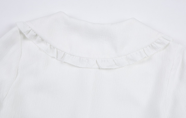 Autumn all-match chiffon shirt white shirt for women