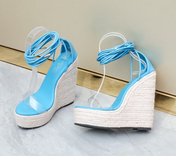 Weave hemp rope sandals slipsole shoes for women