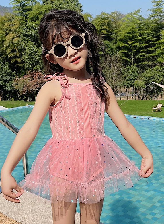 Child girl conjoined skirt baby student swimwear