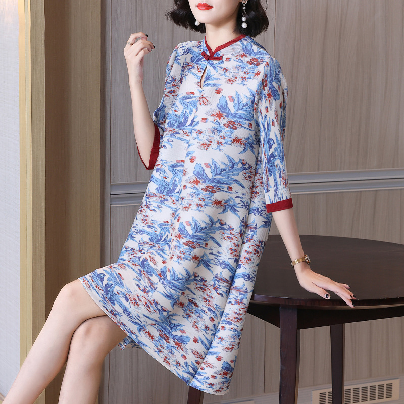 Large yard fold temperament Cover belly dress for women