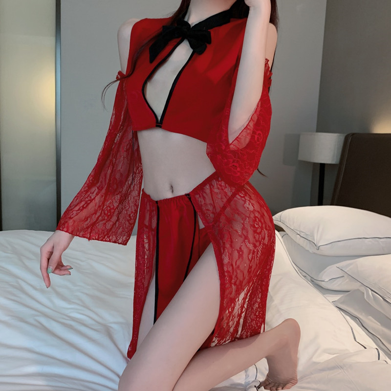 Classical fashion homewear red sexy pajamas