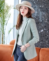 Korean style plaid slim coat houndstooth Casual business suit