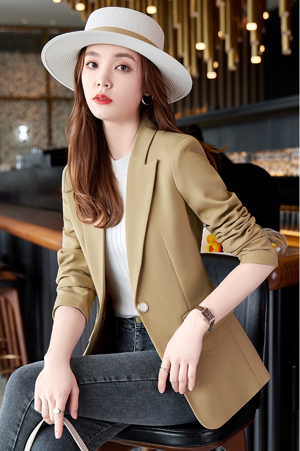 Brown fashion coat large yard business suit for women