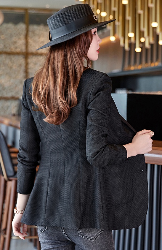 Brown business suit long sleeve coat for women