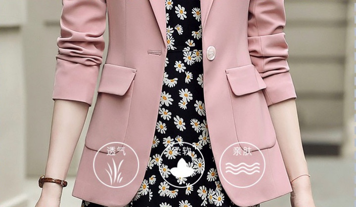 Korean style pink coat autumn tops for women