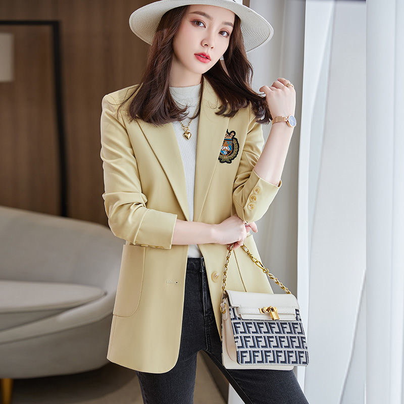 Temperament long business suit spring Korean style tops