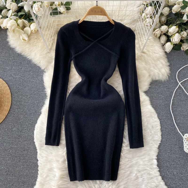 Pure T-back autumn and winter dress for women