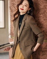 Casual stripe retro coat autumn fashion tops