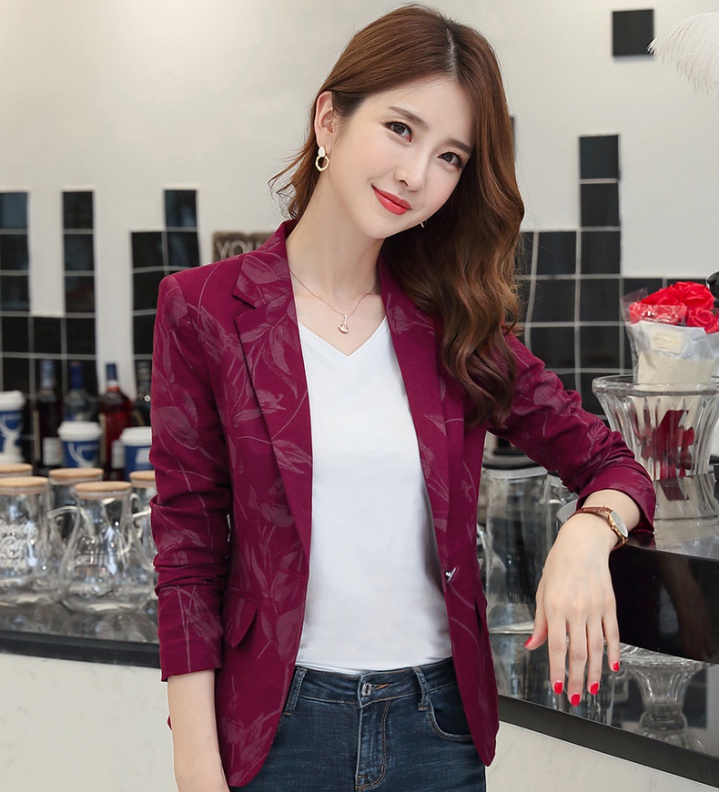 Korean style short coat Western style slim business suit