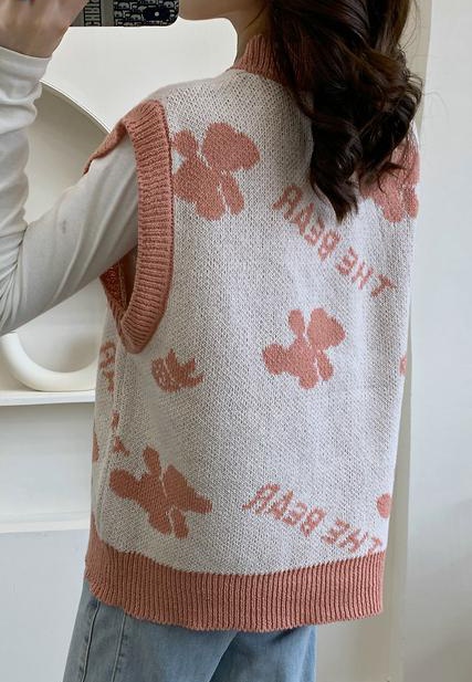 Japanese style loose vest autumn and winter cubs sweater