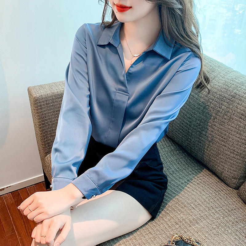 Simple Western style shirt square collar tops for women