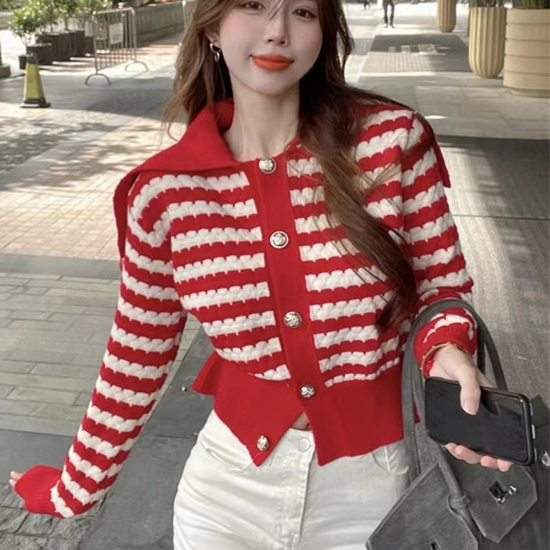 Autumn and winter knitted coat Korean style cardigan