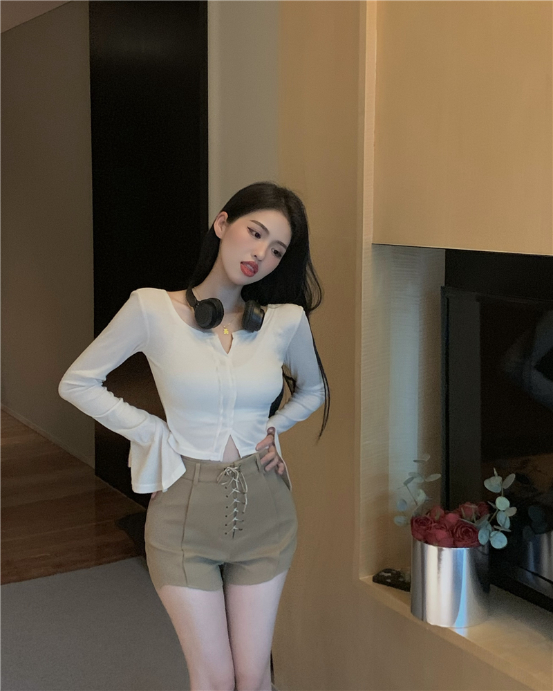 Short shorts high waist T-shirt 2pcs set for women