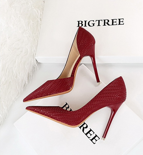 Serpentine pointed high-heeled shoes nightclub shoes