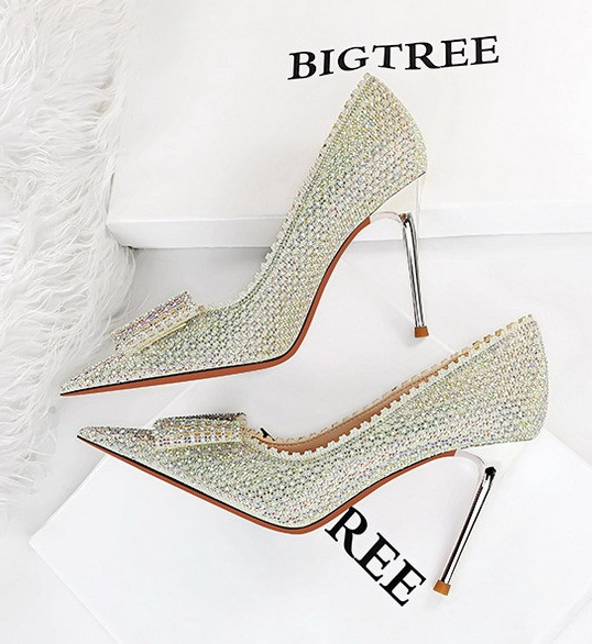 Korean style low wedding shoes sweet shoes for women