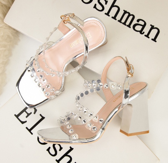 Rhinestone stilettos high-heeled shoes for women