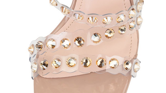 Rhinestone stilettos high-heeled shoes for women