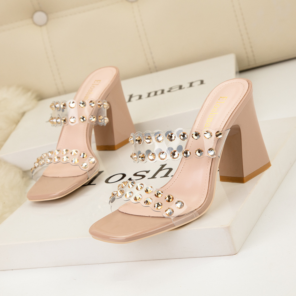 Thick sandals open toe high-heeled shoes for women