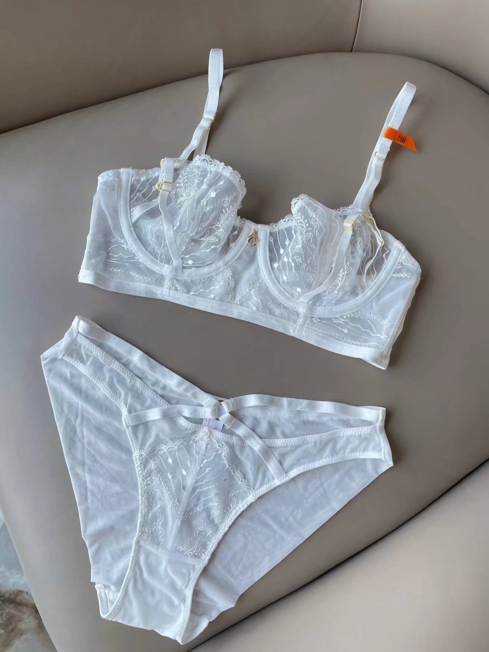 Very thin sexy underwear cozy printing Bra a set