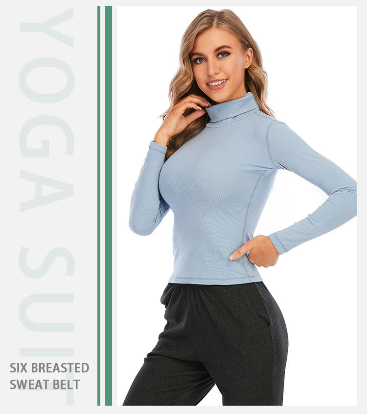 Thermal autumn and winter fitness sports tops for women