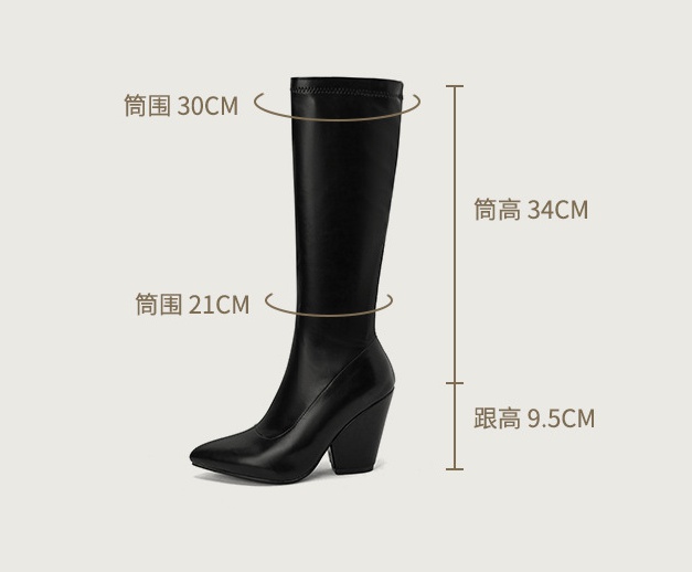 High-heeled shoes European style women's boots for women