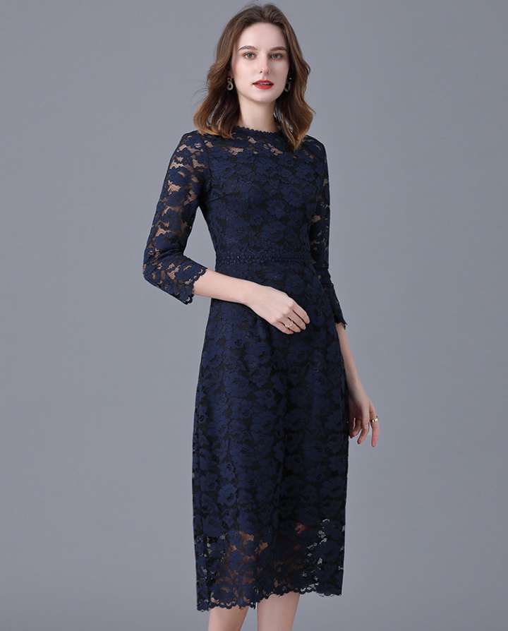 Large yard package hip lace Casual middle-aged commuting dress