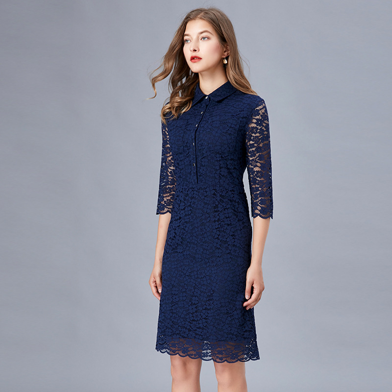 Spring and autumn fashion business lace France style dress