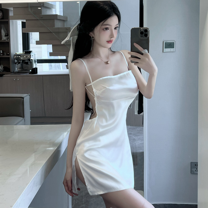 Sexy summer bandage high split sling dress for women