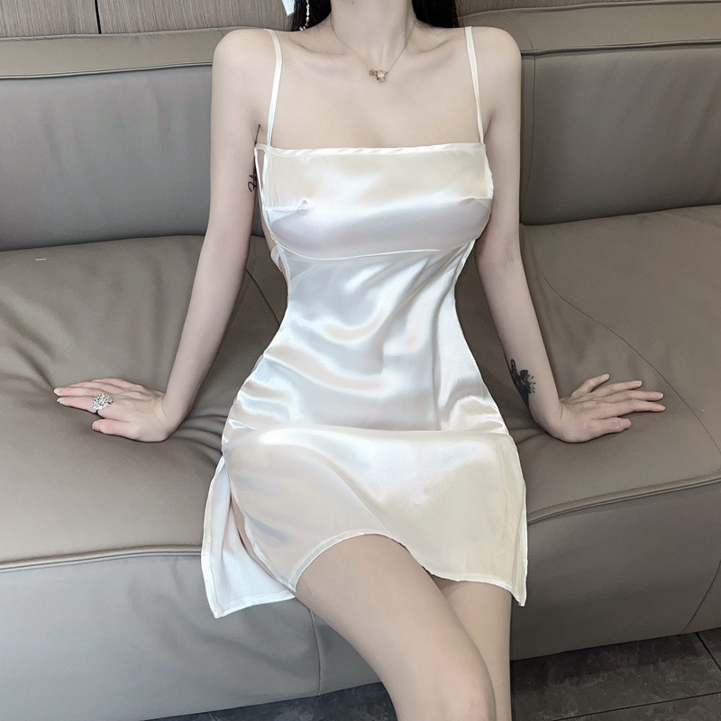 Sexy summer bandage high split sling dress for women
