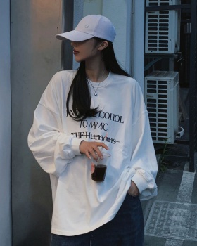 Loose complex long sleeve T-shirt for women
