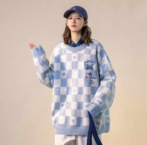 Unique lazy Japanese style tender sweater for women