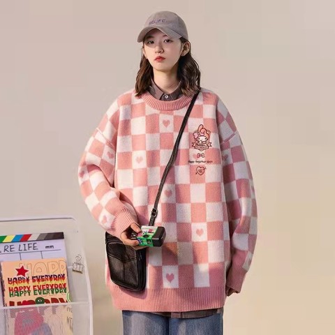 Unique lazy Japanese style tender sweater for women