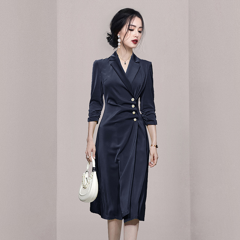 Fashion thin windbreaker asymmetry autumn business suit