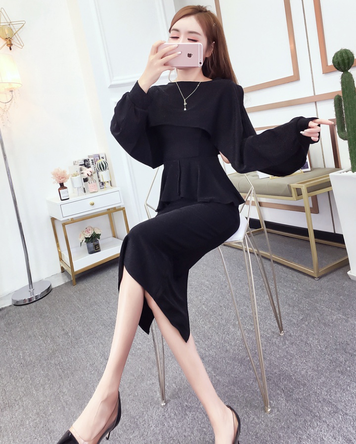 Detachable package hip long dress Cover belly dress