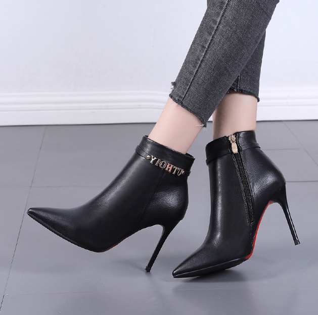 European style women's boots pointed martin boots