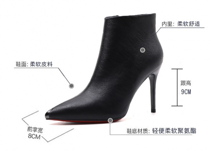 High-heeled fine-root boots sexy ankle boots for women