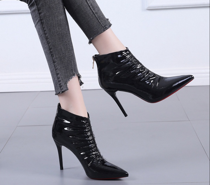 Pointed formal dress high-heeled ankle boots for women