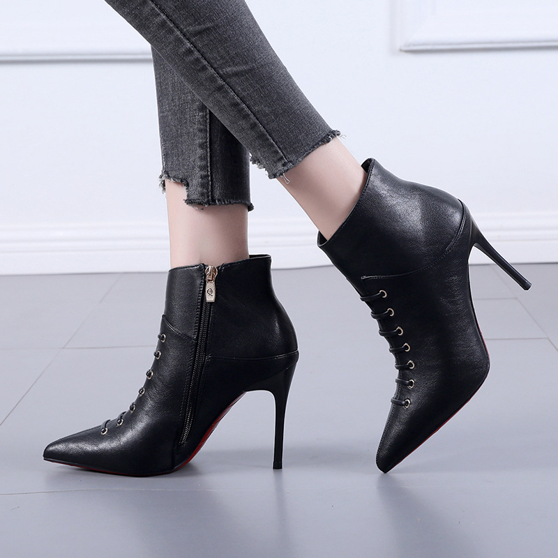 All-match high-heeled shoes fashion martin boots for women