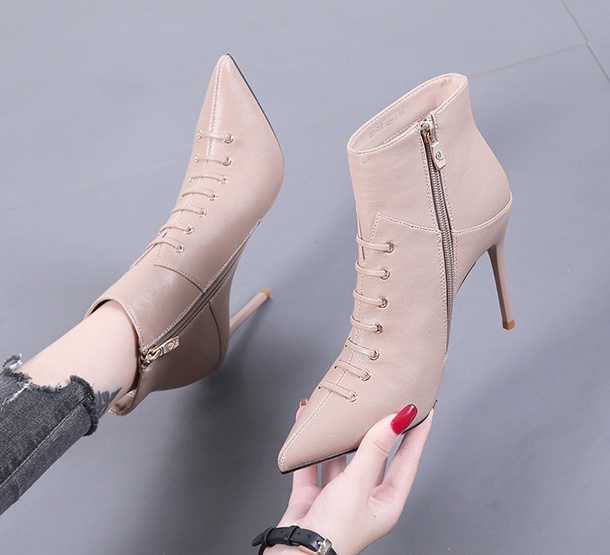 All-match high-heeled shoes fashion martin boots for women
