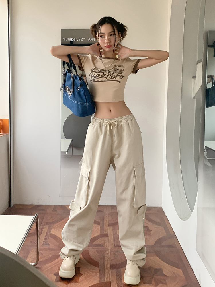 Straight casual pants spring and summer work pants