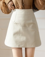 Anti emptied split leather skirt high waist one step skirt