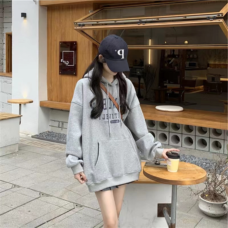 Hooded thin coat large yard autumn hoodie for women