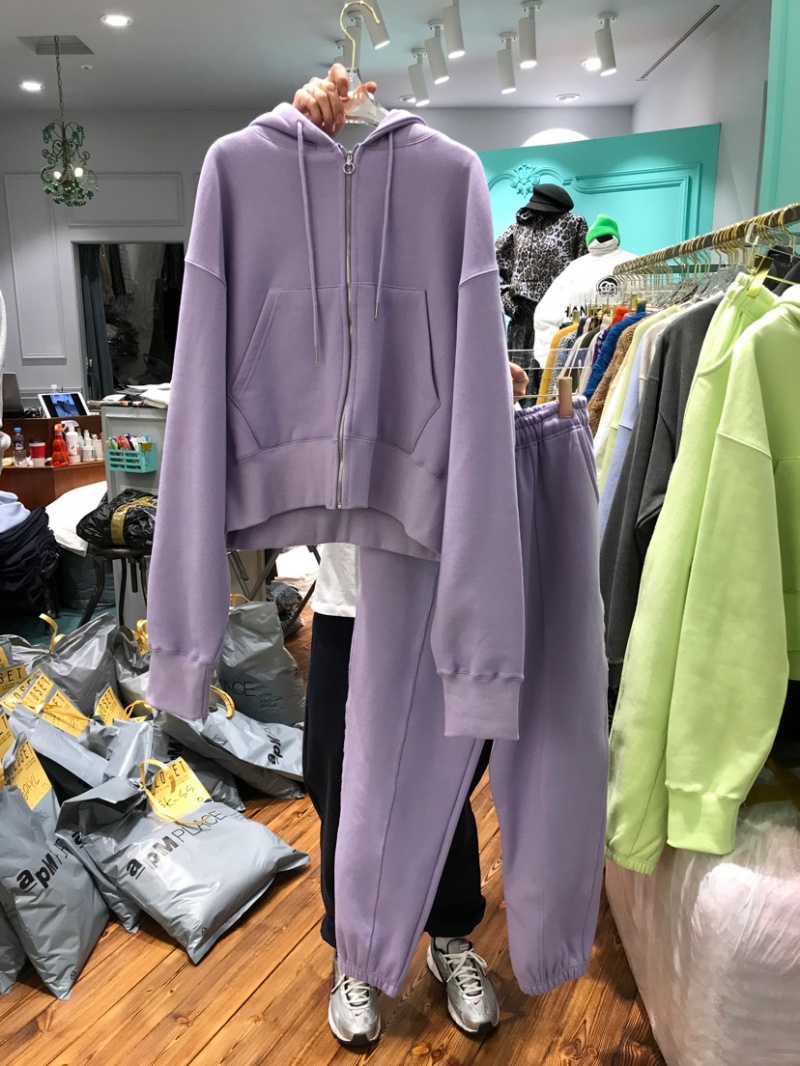 Korean style hoodie sweatpants 2pcs set for women