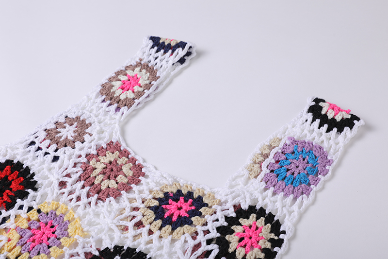 Slim small skirt printing summer crochet skirt 2pcs set