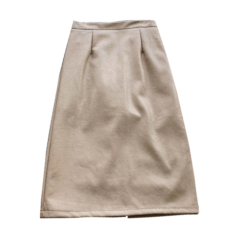 Package hip short skirt long leather skirt for women