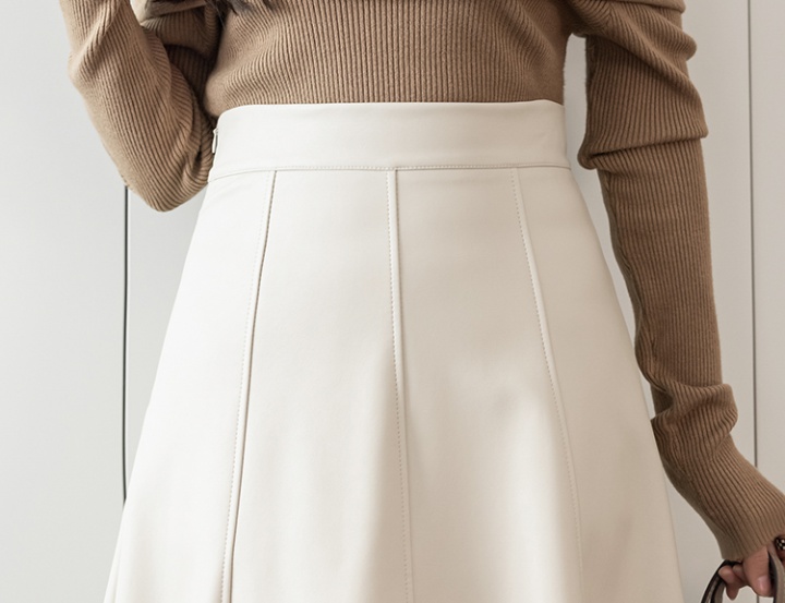 Big skirt skirt slim leather skirt for women