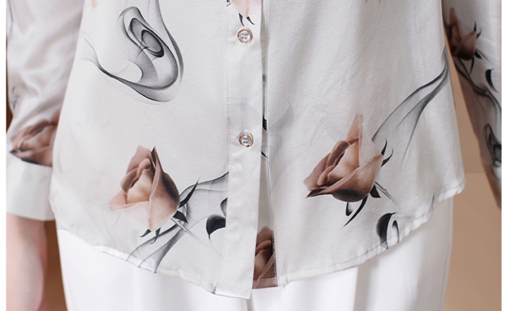 Silk fashion shirt temperament real silk tops for women