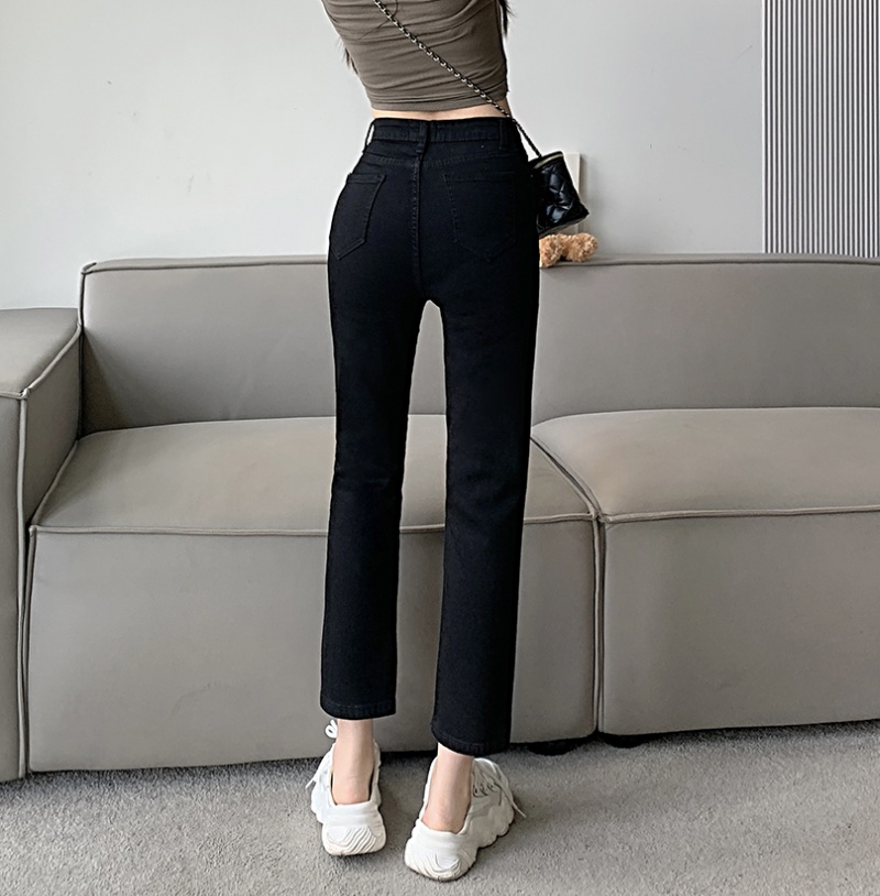 Straight slim jeans Korean style pants for women