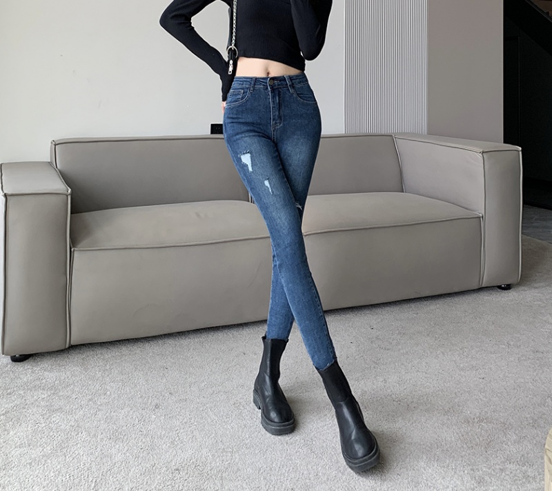 Autumn slim jeans high waist pencil pants for women