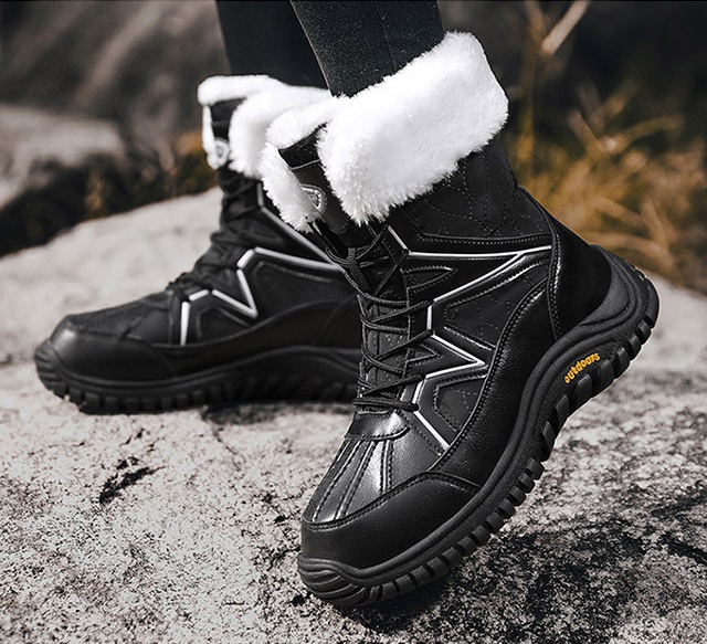 Thermal cotton thick snow boots winter large yard all-match shoes